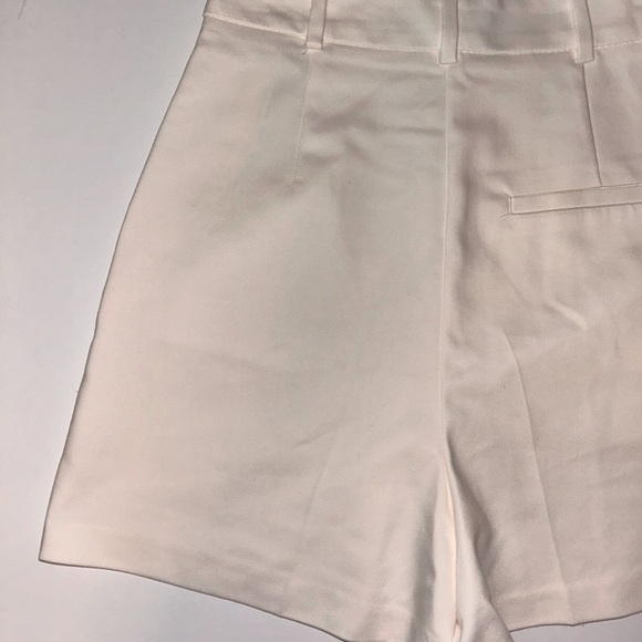 ZARA women’s‎ Tailored high rise WHITE, button front, cotton blend size SMALL - Picture 11 of 11